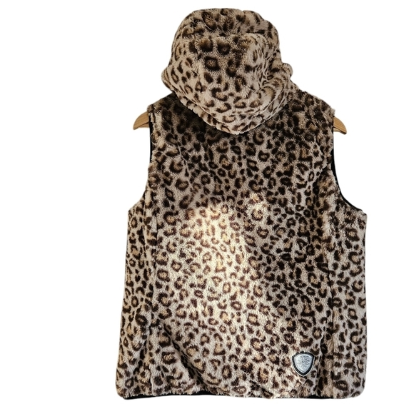 Alp N Rock Reversible Leopard Valais Hooded Vest - Picture 4 of 13